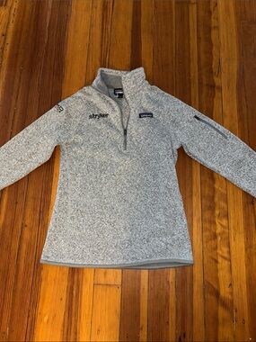 Patagonia Heather Gray Quarter-Zip Pullover NEW WITH HANG STRING (LOGOS ON)